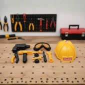 Meslek Setleri - Baretli Tamir Seti 11 Parça - Sarı - 2
