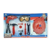 Meslek Setleri - Baretli Tamir Seti 11 Parça - Kırmızı - 3