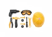 Meslek Setleri - Baretli Tamir Seti 11 Parça - Sarı - 1