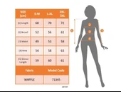 Kadın Uzun Kollu V Yakalı Waffle Bluz thumbnail 7