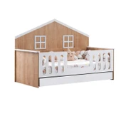 Yavrulu Karyola, Bello Yavrulu Montessori Yatak - Ceviz + 1 Adet Comfort Yatak thumbnail 5