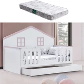 Yavrulu Karyola, Bello Yavrulu Montessori Yatak - Ceviz + 1 Adet Comfort Yatak thumbnail 7