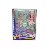 Güzellik Seti 7 Parça Aksesuarlı Bebek Seti - Beyaz Etekli - 1