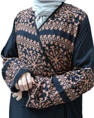 Geometrik Desenli Kruvaze Namaz Elbisesi – %100 Viskon, Yandan Bağlamalı 36-46 Beden - 8