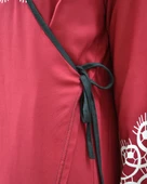 Halkalı Desenli Kruvaze Namaz Elbisesi –  %100 Viskon, Yandan Bağlamalı, 36-46 Beden - 3