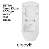 Creavit Tetra Asma Klozet (TP326.00) + Lara TP Yavaş Kapanan Kapak 2'li Set - 4