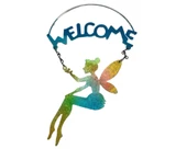 2 Adet Balkon Ve Bahçe Hoşgeldiniz Tabelası,Melek Figürlü 30x18x0,5cm thumbnail 2