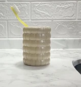 2 ADET DİŞ FIRÇALIK ÖRGÜ MODEL BANYO AKSESUARI 8X8X11CM BANYO SETİ thumbnail 2