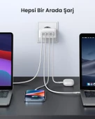 UGREEN Nexode GaN X 100W Hızlı Şarj Cihazı 4 Portlu PD QC 3xUSB-C, 1xUSB-A, Beyaz, 15337 thumbnail 6