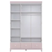 Montessori Çocuk Odası - City Montessori 3 Kapılı Dolap, Yavrulu Yatak - Pembe thumbnail 6