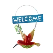 2 ADET BALKON VE BAHÇE HOŞGELDİNİZ TABELASI KUŞLU MAVİ TABELA 28X20X0,5CM thumbnail 2