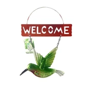 2 ADET BALKON VE BAHÇE HOŞGELDİNİZ TABELASI KUŞLU ALTIN TABELA 28X20X0,5CM thumbnail 2