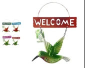 2 ADET BALKON VE BAHÇE HOŞGELDİNİZ TABELASI KUŞLU ALTIN TABELA 28X20X0,5CM thumbnail 3