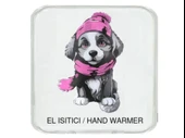KIRMIZI BERELİ KÖPEK CEP SOBASI,EL ISITICI,SICAK SU TORBASI PVC  10x9,5cm - 2