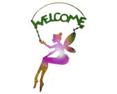 2 Adet Balkon Ve Bahçe Hoşgeldiniz Tabelası,Melek Figürlü 30x18x0,5cm thumbnail 3