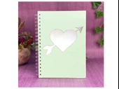 2 ADET DEFTER STİCKER,LAPTOP STİCKER  AYNALI KALP ŞEKİLLİ 20X11X0,6CM - 3