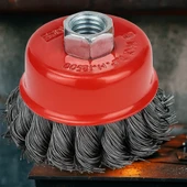 Fixonic Eratool ERA10049 75mm Burmalı Çanak Fırça Gri Telli - 2