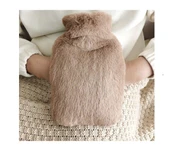 SICAK SU TORBASI YAN CEPLİ BEJ  PELUŞ TERMOFOR 27x17x2cm  1 LİTRE thumbnail 3