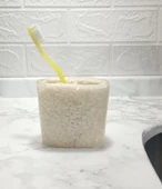 2 ADET DİŞ FIRÇALIK DENİZ TAŞI EL YAPIMI 400 GR 10X5X9CM BANYO SETİ thumbnail 2