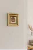 Doğal Taş Üzerine Peygamber Mührü Şık Tablo – 20x20 cm Dekoratif İslami Hediyelik - 1