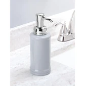 2 ADET PORSELEN SIVI SABUNLUK GRİ 7x7x20cm 355ml - 3