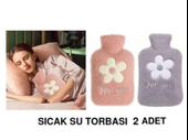 2 ADET SICAK SU TORBASI PELUŞ PAPATYA DESENLİ 21x13,5x2cm 500 ml thumbnail 1