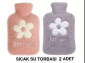 2 ADET SICAK SU TORBASI PELUŞ PAPATYA DESENLİ 21x13,5x2cm 500 ml thumbnail 3