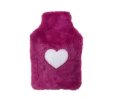 SICAK SU TORBASI PELUŞ KALPLİ,KOYU PEMBE TERMOFOR 27X17X2CM 1 LİTRE - 2