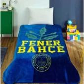Taç Taraftar Lisanslı Tek Kişilik Battaniye (160x220)-FENERBAHÇE PALAMUT LOGO - 1