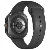 Samsung Galaxy Watch 8 44mm 40mm İle Uyumlu Klasik PureLux Soft Silikon Kordon  Siyah thumbnail 7