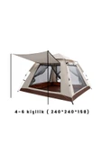 Yussraw 4-6 kişi kamp çadırı seti taşınabilir otomatik 240*240*155+lamba+yatak+yastık+pompa+hoparlör - 8