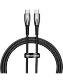 Baseus Glimmer Series 100 W Siyah 1 m Type-C to Type-C Hızlı Şarj Kablosu - 1