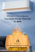 Yussraw Taşınabilir 200ml Kapasiteli Işıklı Aroma Yayıcılı Hava Nemlendircisi Taş Hediyeli - 2