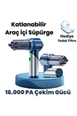Yussraw Yeni 16000pa Güçlü Portatif Vakumlu Ve Üflemeli Katlanabilir Araç Içi Süpürge Pro Hl-133 - 2