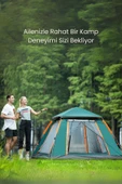 Yussraw 4-6 Kişilik Tam Otomatik Tenteli Kamp Çadırı dış 240x240x160 - 5