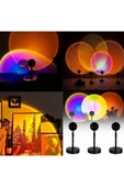 Yussraw Gece Lambası Projektör Kumandalı Gün Batımı 16 Farklı Görüntü Sunset Lamp Yeni Çocuk Odası - 4