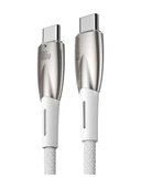 Baseus Glimmer Series 100 W Beyaz 1 m Type-C to Type-C Hızlı Şarj Kablosu - 3