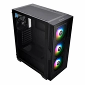 Thermaltake Versa T25 650W 80+ USB 3.2 ARGB ATX Mid Tower Siyah Kasa thumbnail 4