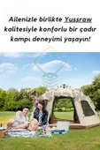 Yussraw 4-8 kişi 6 gen kamp çadırı taşınabilir otomatik çadır güneşlik kamp hızlı açık çadır 280*280*160 - 2