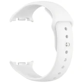 Samsung Galaxy Watch 8 44mm 40mm İle Uyumlu Klasik PureLux Soft Silikon Kordon Beyaz - 3