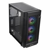 Thermaltake Versa T27 TG 750W 80+ USB 3.2 ARGB eATX Mid Tower Siyah Kasa thumbnail 3