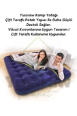 Yussraw şişme kamp yatağı Çift Kişilik Şişme Yatak Pompa Ve 2 Yastık Dahil - 5