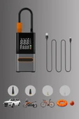 Yussraw Hava Kompresörü 4000 mAh 4IN1 Şarjlı+Araç Taşınabilir Araç Lastik Top Şişirme Pompası Oto - 4