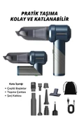 Yussraw Yeni Şarjlı Katlanabilir 3 Kademeli 2in1 Profesyonel Ultra Çekim Güçlü Mini Araç Süpürgesi Ahv-06 - 2