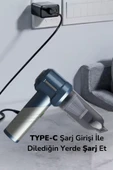 Yussraw Yeni Şarjlı Katlanabilir 3 Kademeli 2in1 Profesyonel Ultra Çekim Güçlü Mini Araç Süpürgesi Ahv-06 - 7