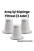 Yussraw şarlı araç içi süpürge hepa filitresi 3 adet filitre - 2