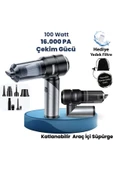 Yussraw Yeni 16000pa Güçlü Portatif Vakumlu Ve Üflemeli Katlanabilir Araç Içi Süpürge Pro Hl-121 - 1