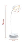 Yussraw Şarjlı Dokunmatik 20 Led Çalışma Okuma Işığı Flexible Masa Lambası Beyaz - 3