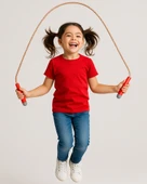 Çocuklar İçin Plastik Tutma Saplı Atlama İpi | Eğlenceli ve Sağlıklı Aktivite - 1