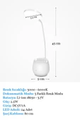 Yussraw Şarjlı 24 Led Çalışma Okuma Işığı Kademeli Masa Lambası Ayarlanabilir Renk Tonu Ve Parlaklık - 5